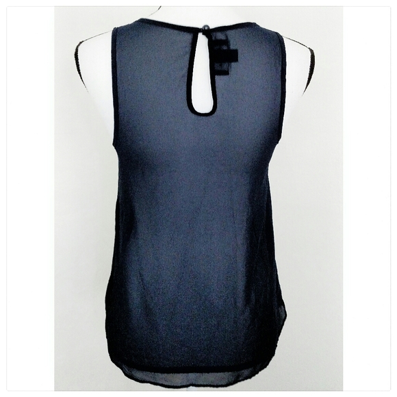 3/$20 by & by Navy Bow Tie Sheer Cami Top - Picture 4 of 5